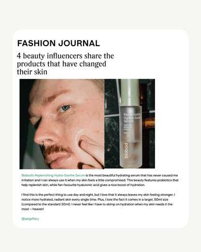 Replenishing Hydra-Soothe Serum 50ml - biobod in the press feature